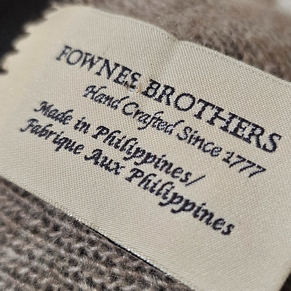 RICH BROWN LEATHER GLOVES with CASHMERE LINING by FOWNES BROTHERS SIZE S - Picture 10 of 14